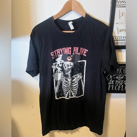 Bella Canvas Tops - Large Disney Skeleton T -shirt